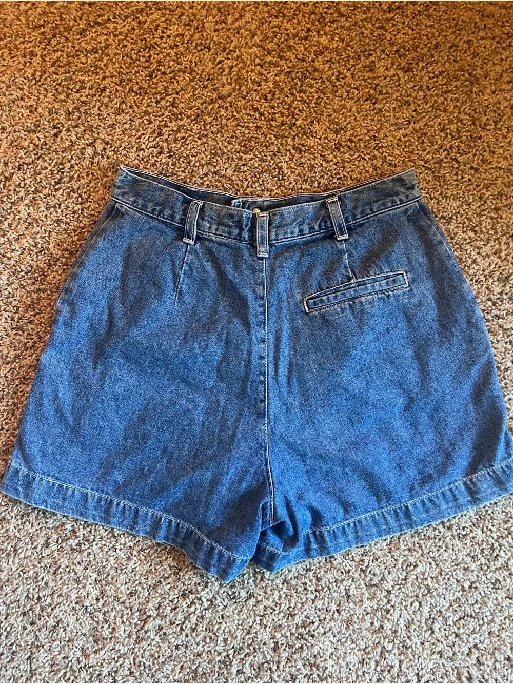 Dockers Blue High-Waist Denim Shorts